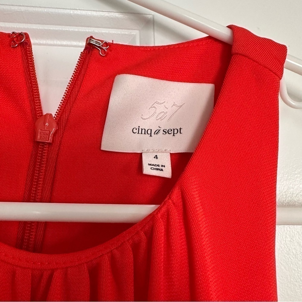 EUC Women’s Cinq A Sept Lezlie Jersey Sleeveless Racerback Midi Dress! - Picture 2 of 10